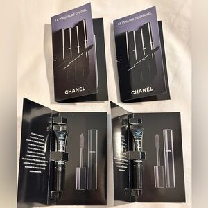 4 X CHANEL Le Volume De Chanel Mascara #10 Noir Black 0.03 fl oz Travel Sample